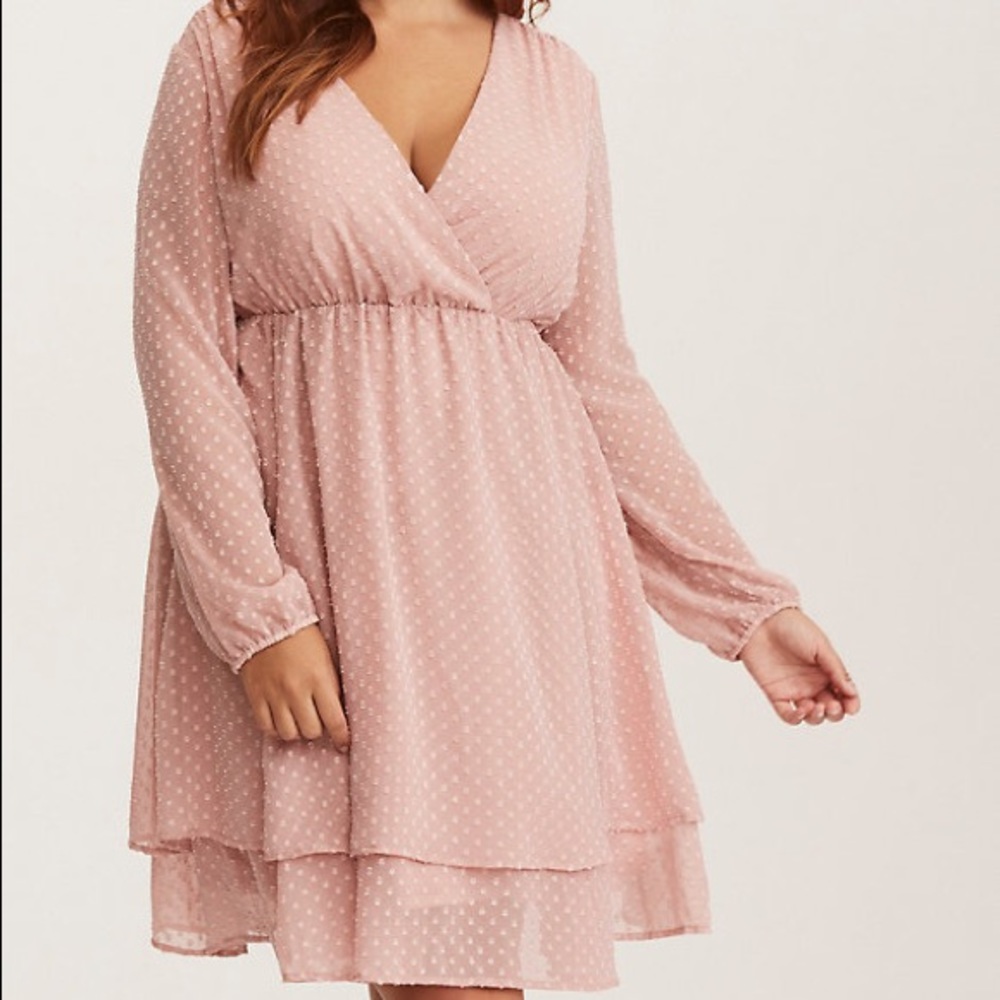 Blush textured dress